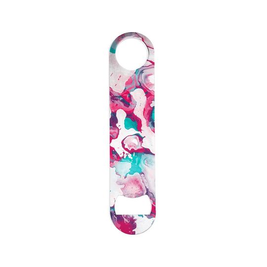 Discover Abstract Watercolour Bar Blade Bottle Opener - Steel - Heavy Duty - Bartender Speed Opener
