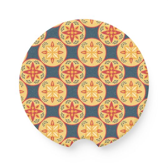 Discover Car Coaster, Mosaic European Colorful Design, Car Accessories