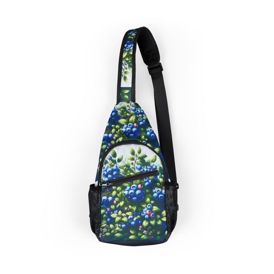 Discover Blueberries Chest Bag