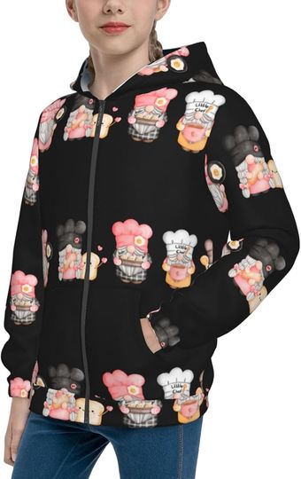 Discover Baker Gnome Cute Kids Zip-Up Hoodies