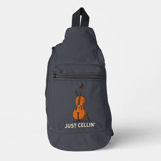Discover Just Cellin Cellist Musician Gag Novelty Sling Bag