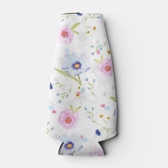 Discover Flowers Pattern Bottle Cooler