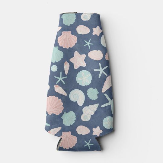 Discover seashells pattern bottle cooler