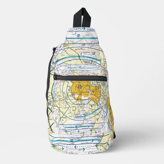 Discover Dallas - Ft. Worth Flyway Chart  Sling Bag