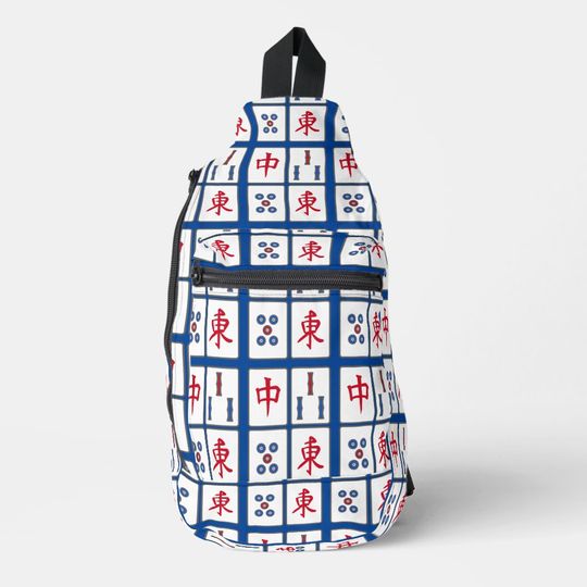 Discover Mahjong Tiles Design Sling Bag