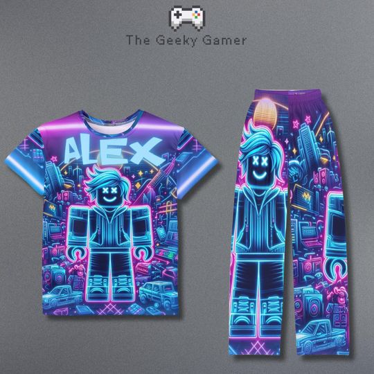 Discover Personalized Gamer Pajama Set | Personalized Creeper Pajama