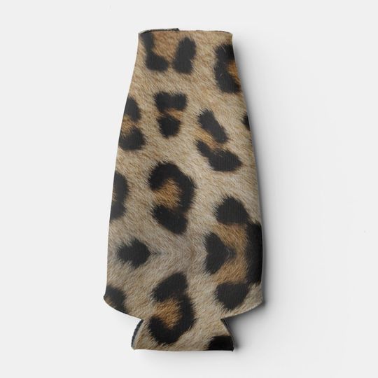 Discover Stylish girly chic leopard fur pint pattern bottle cooler
