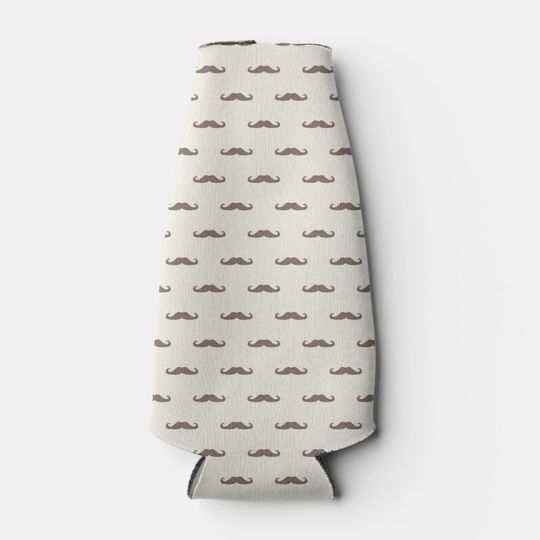 Discover Mustache hipster pattern 3 bottle cooler