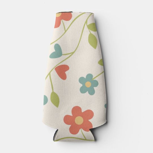 Discover Flowers Pattern Bottle Cooler