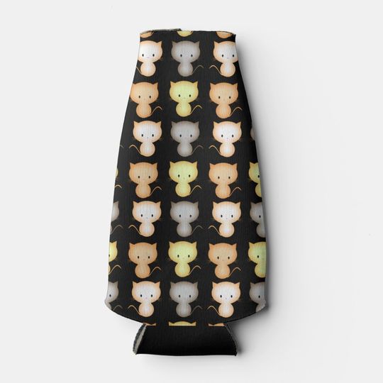 Discover Cute Kittens Pattern Bottle Cooler
