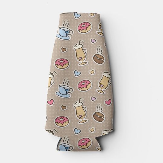 Discover Coffee pattern bottle cooler