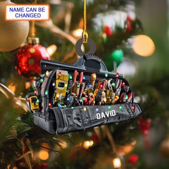 Discover Custom Name Plumber Tool Bag Personalized Ornament, Christmas Tree Hanging Decor