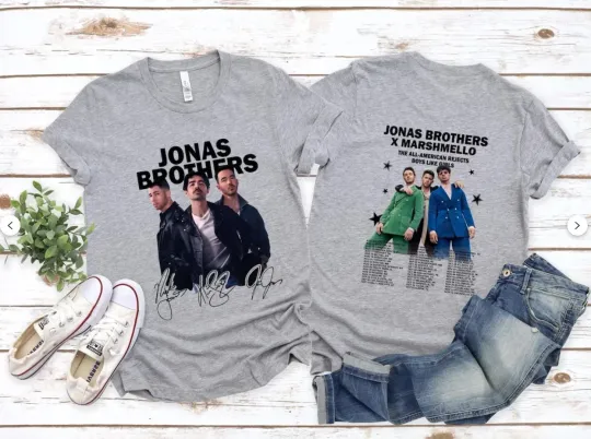 Discover Jonas Brothers Tour 2025 Merch Unisex T-Shirt All Size S-5XL