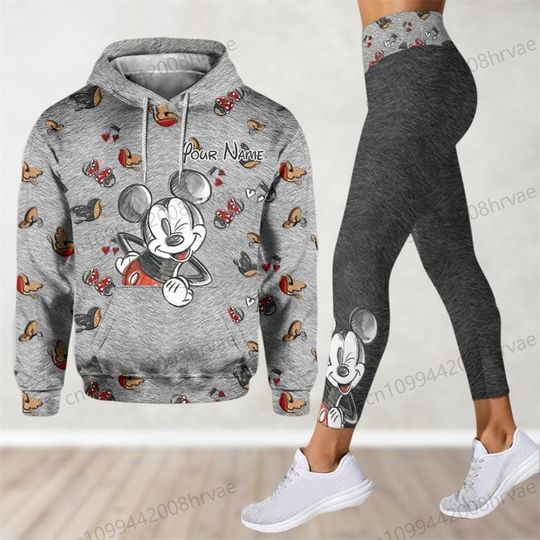 Discover Custom Minniee Mouse Hoodies, Women's Leggings,  Disneyyy Mouse Yoga Pants, Cartoon Movie Fan Outfits