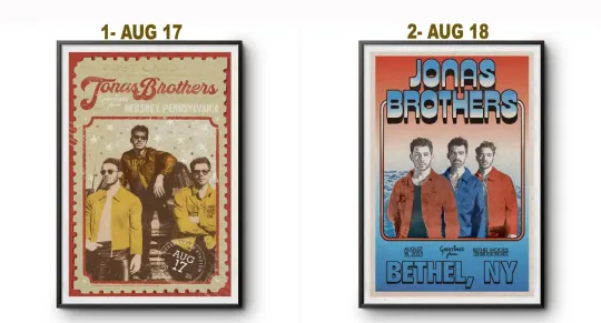 Discover Jonas Brothers Aug 18 2025 Poster Bethel, NY