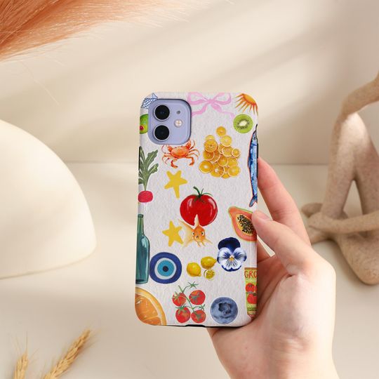 Discover Aesthetic Food Collection iPhone Case