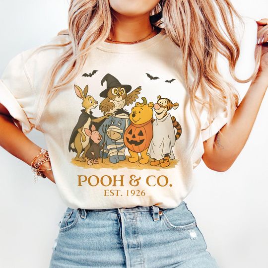 Discover Vintage winniee the poohh Halloween Shirt, Pooh & Co Est 1926 Shirt, Disneyyy Trip 2025