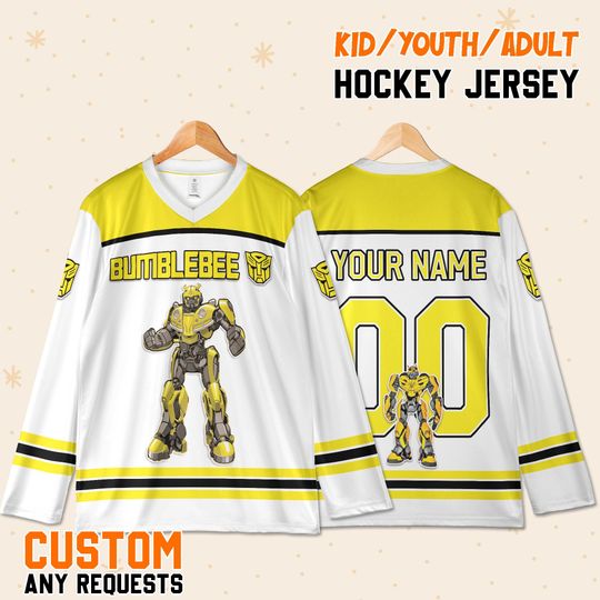 Discover Custom Transformers Bumblebee Hockey Jersey, Halloween Costume