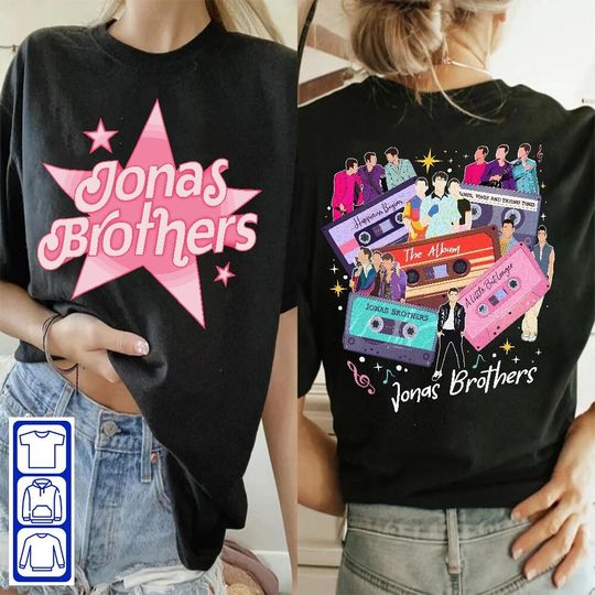 Discover Jonas Brother Shirt, Jonas Brothers 2025 Tour Shirt, Jonas 90s Tee, 2 Sided Shirt