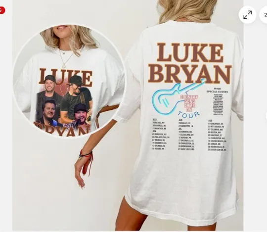 Discover Luke Bryan Graphic T-Shirt, 2025 Luke Bryan Country Song Came On Tour Shirt.