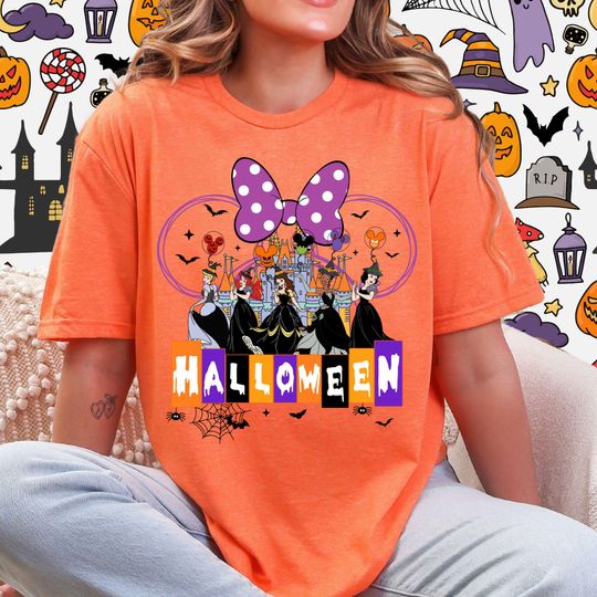 Discover Halloween Disneyyy Princess Shirt, Minniee Bow, Mickeyy Ears