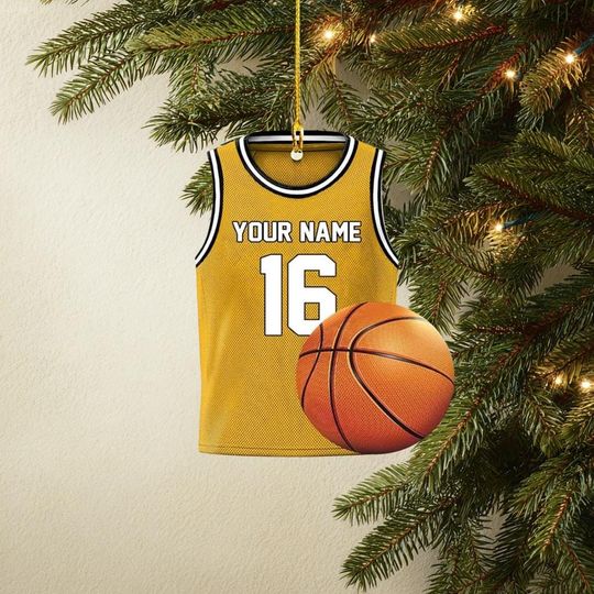 Discover Personalized Basketball Player Ornament, Custom Acrylic Christmas Decoration, Basketball Gift for Boys Girls Sports Tree Decor, Home Decor