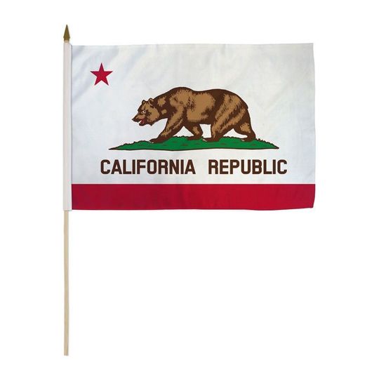 Discover California Flag Mini Hand Flag