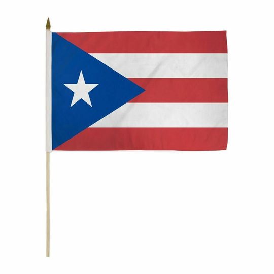 Discover Puerto Rico Mini Hand Flag
