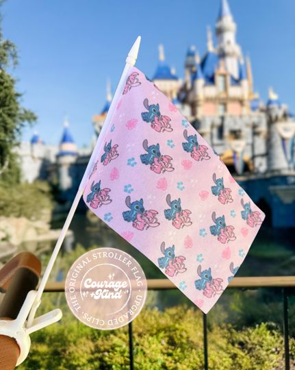 Discover Park Accessory Disneyyy Cartoon Cute Mini Hand Flag