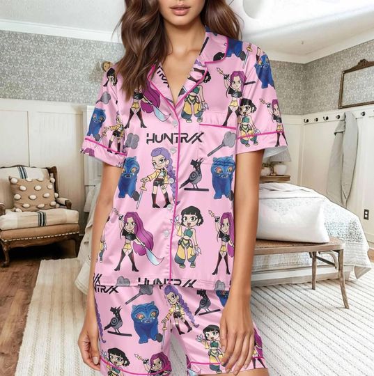 Discover Kpop Demon Hunters Saja Boys Huntrix Pajama Set, Kpop Saja Boys Pajamas