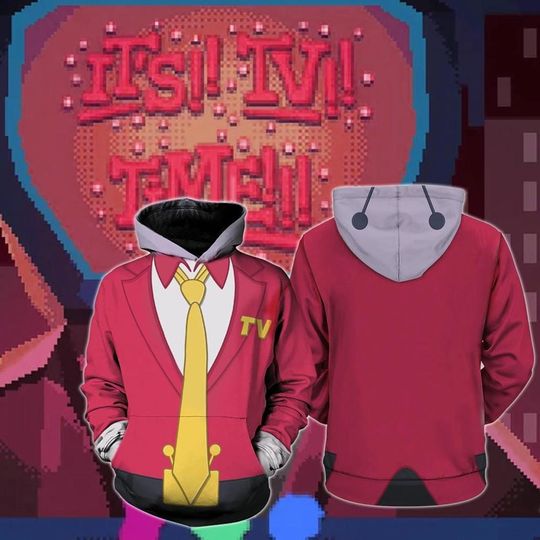 Discover Tenna Deltarune 3D Full Over Print Hoodie, Tenna Cosplay Hoodie, Tenna Lover Gift, Its TV Time Meme  Hoodie
