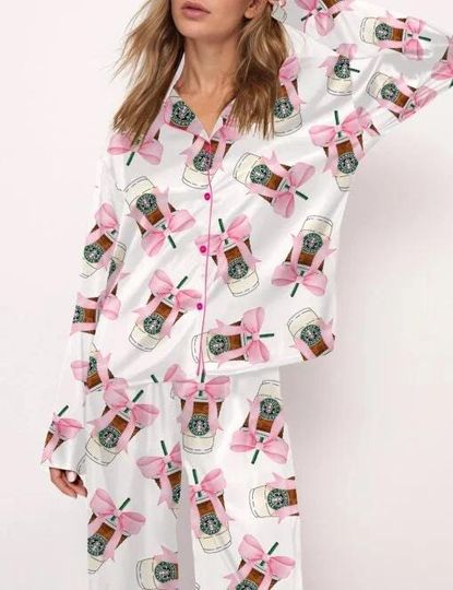 Discover Coquette Coffee Pajama Set For Women