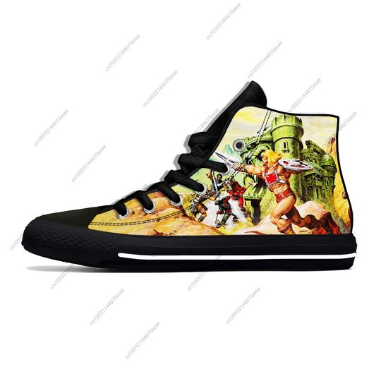 Discover Masters Of The Universe Cartoon Skeletor He-Man High Top Sneakers