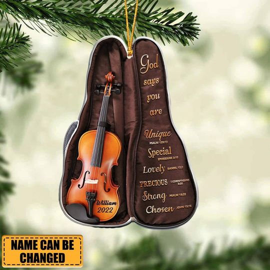 Discover Personalized Violin Bag Christmas Ornament, Violin Acrylic Ornament, Christmas Gift