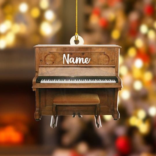 Discover Personalized Piano Christmas Ornament, Music Christmas Flat Ornament, Piano Lovers Acrylic Ornament, Musician Gift, Piano Player Ornament
