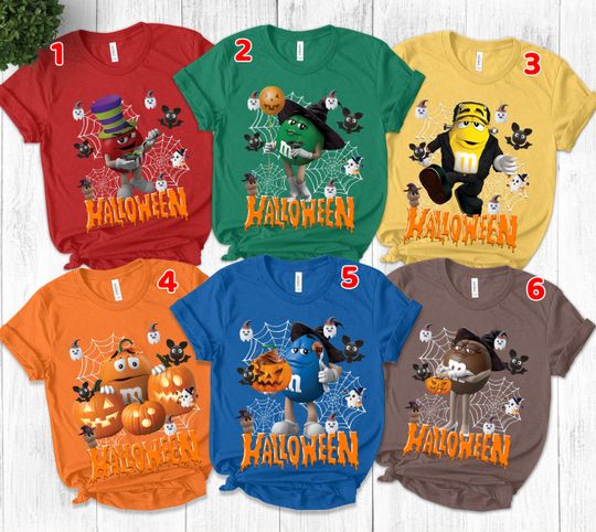 Discover Halloween Costume Group Shirt, M and M Costume, Family Costume, Halloween Shirt M & M Candies, M and M Candy Tee, Group Candy Shirts BXIA01