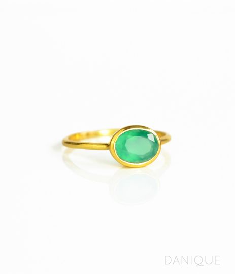 Discover Tiny Green Onyx Ring, May Birthstone Ring, Stackable Rings, Small Stacking Ring Sterling Silver Ring Oval Gold ring Christmas Gift for her