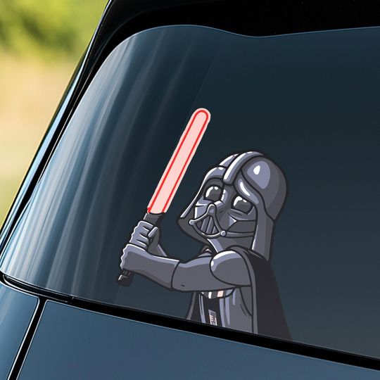 Discover Darthh Vaderr Peeker Peeking Sticker Car Decals Waterproof Weatherproof Vinyl Laptop Decals Classic Characters Water Bottle Starr Warss D2HK30