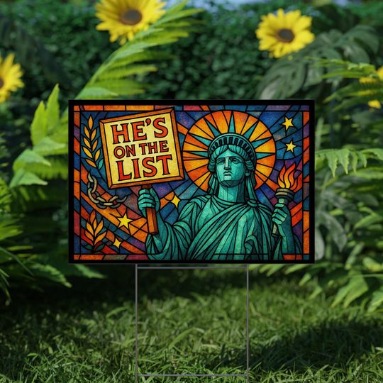Discover Subtle Anti Trump Yard Sign, Leftist Floral House Flag, Anti MAGA Yard Decor, Political Outdoor Banner, Epstein List Protest Flag G5M407
