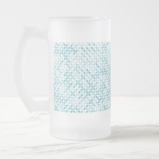 Discover Blue metaball pattern frosted glass beer mug