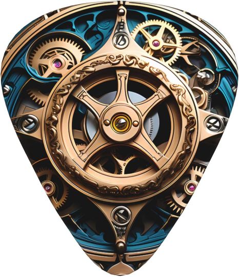 Discover Cool Steampunk Gears Guitar plectrums
