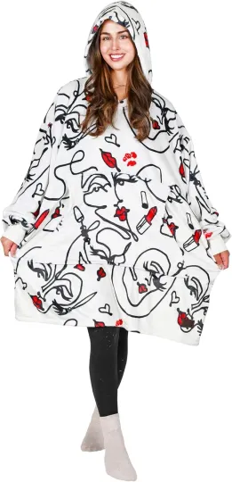 Discover Tirrinia Oversized Blanket Hoodie Sweatshirt Wearable Fleece Pullover for Adults