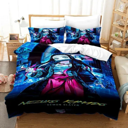 Discover Comic Fans demon #5 Quilt Duvet Cover Set Soft Bedclothes Bedspread King