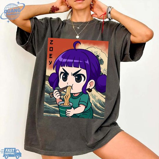 Discover Zoey Huntrix Demon Hunters T-Shirt, Girls T-Shirt, Demon Hunter Merch, Kpop Fan Gift