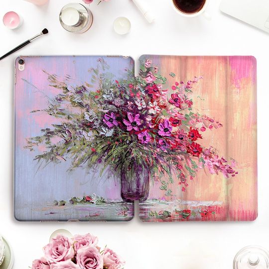 Discover Floral iPad Case with Artistic Oil Paint and Nature Designs
