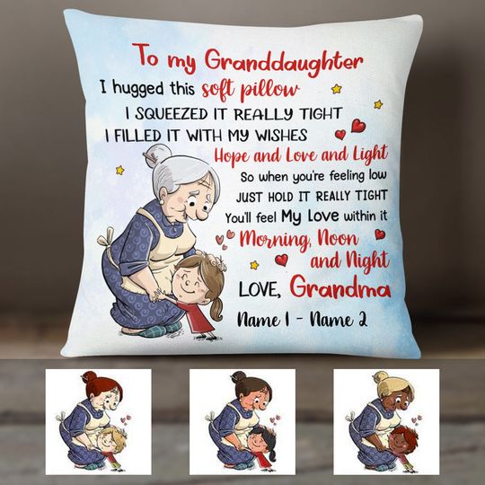 Discover Personalized Mom Grandma Daughter Granddaughter Pillow