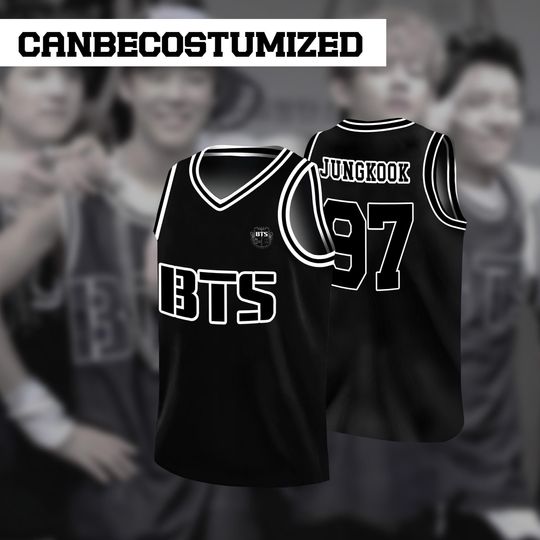Discover niestandardowe bts koszykówka koszulka: kpop fan prezent