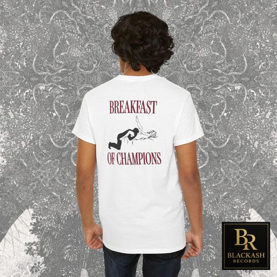 Discover sx Breakfast of Champions Back Print T-Shirt, Best Gift 2025