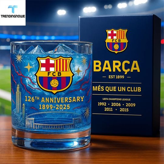 Discover fc barcelona 126. rocznica whisky szkło 2025 barca kolekcjonera wydanie