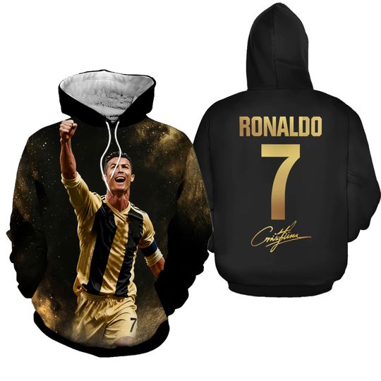 Discover premium ronaldo wysokiej jakości football star fan hoodie